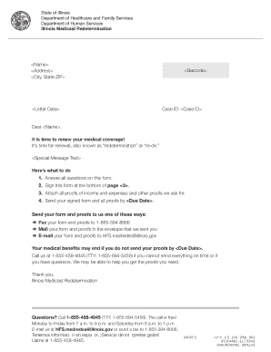 Illinois Medicaid Redetermination Form
