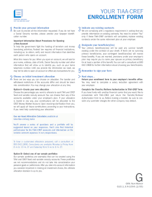TIAA-CREF Enrollment Form