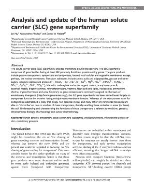 Oca number california - Analysis and update of the human solute carrier SLC bb - Springer - gooa las ac