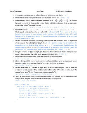 C212 Practice Early Exam