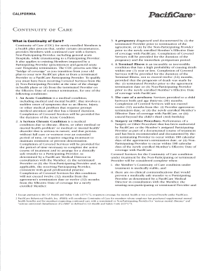 California Continuity of Care Request Form
