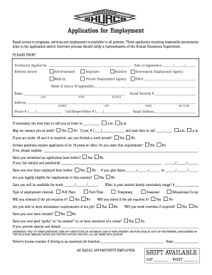 Employment Application Form