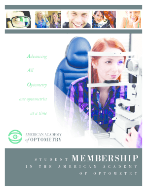 American Academy of Optometry Student Membership Application
