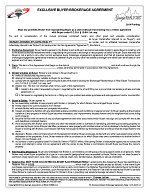 Exclusive Buyer Brokerage Agreement