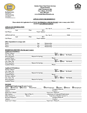 Residential Rental Application