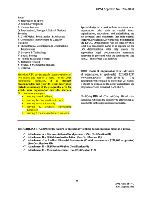 Combined Federal Campaign Application