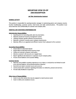 Administrative Assistant Job Description