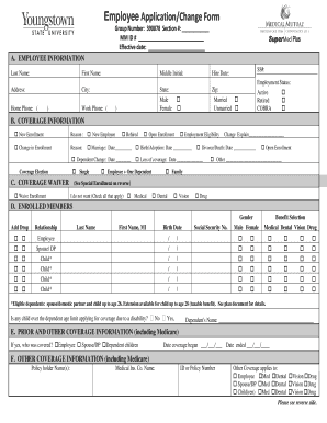 Employee Application/Change Form