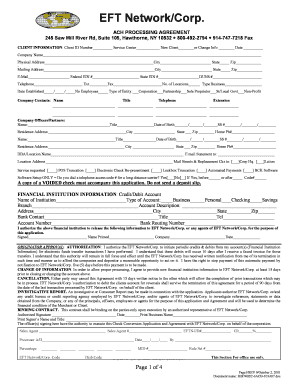 ACH Processing Agreement