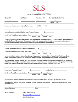 2014-15 Loan Request Form