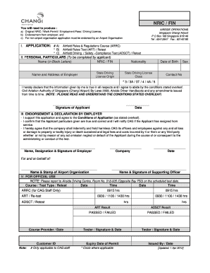 Airside Operations Application Form