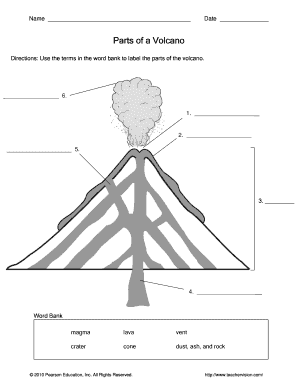 Volcano Diagram Labeling Worksheet