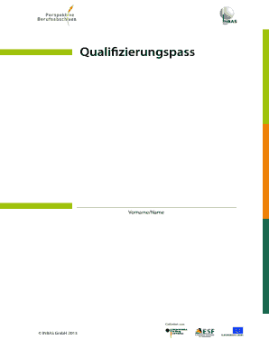 Qualifizierungspass und Bewerbungsunterlagen