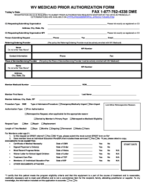 West Virginia Medicaid Prior Authorization Form