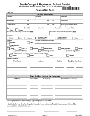 Student Registration Form