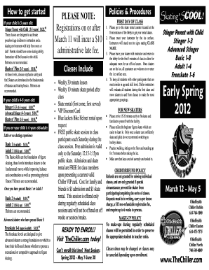Skating School Enrollment Form