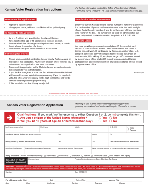 Kansas Voter Registration Application