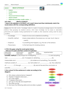 Physics Lesson Plan