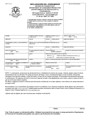 DECLARACIÓN DEL CONSUMIDOR