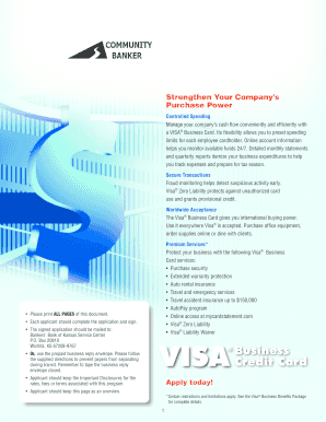Visa Business Card Application