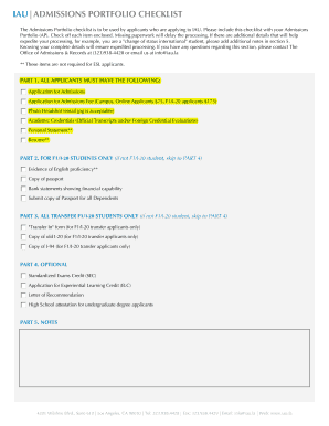 International American University Admissions Application