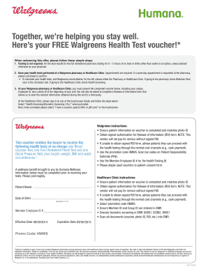 Walgreens Health Test Voucher