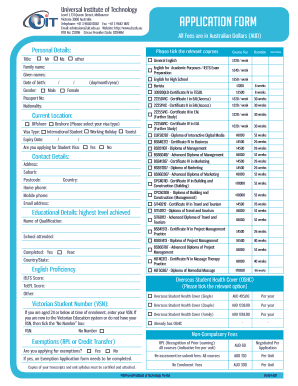 University Application Form