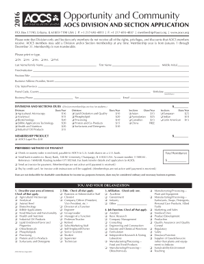 Section Membership Application - Results Direct