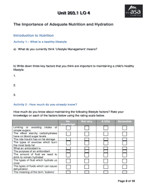Nutrition and Hydration Education Workbook