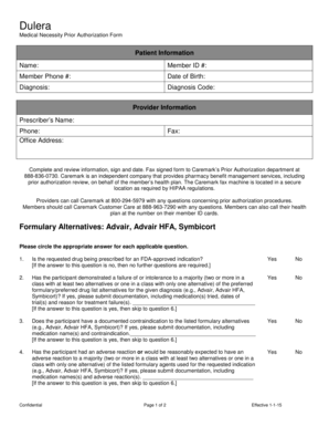 Dulera Medical Necessity Prior Authorization Form