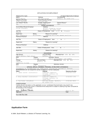 Employment Application Form