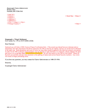 USDA Farmers Project Certification Form