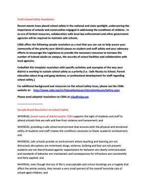 School Safety Resolution