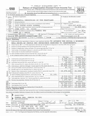 Form 990 2014 Goodwill Industries