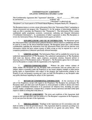 Confidentiality Agreement for Real Estate Transaction