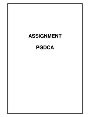 PGDCA Assignment Form