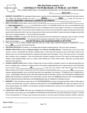 Ohio Real Estate Purchase Contract