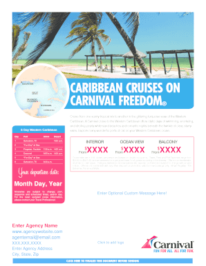 Halimbawa ng quorum - CARIBBEAN CRUISES ON CARNIVAL FREEDOM Cruise from one sunny tropical isle to another in the glittering turquoise seas of the Western Caribbean