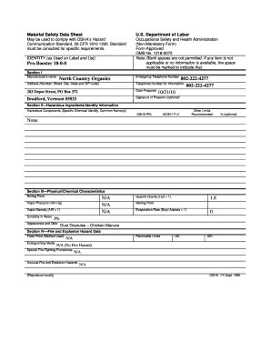 Material Safety Data Sheet
