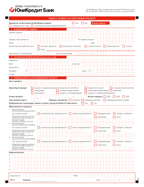 Unicredit Bank Loan Application Form