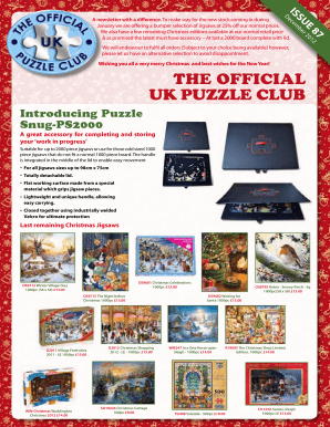 UK Puzzle Club Order Form