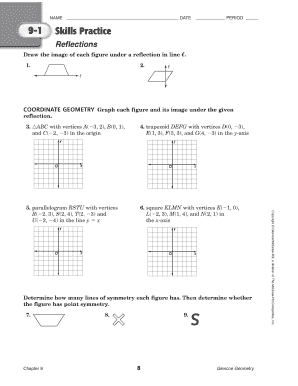 Coordinate Geometry Reflection Worksheet