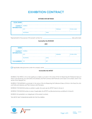 Exhibition Contract