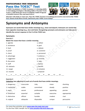 TOEIC Test Preparation Workbook