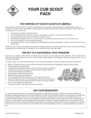 Cub Scout Pack Committee Guide