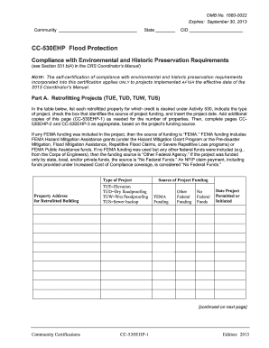 Flood Protection Compliance Certification