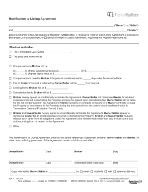 Lease termination agreement template - Modification to Listing Agreement - WebsiteBox