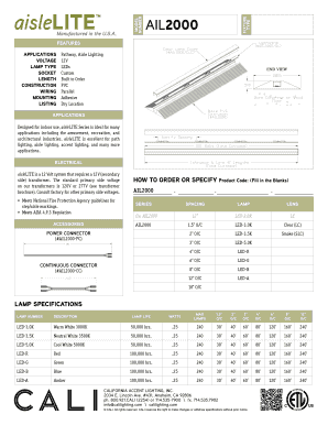 aisleLITE AIL2000 Order Form