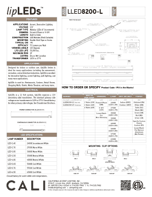 lipLEDs Modular LED Lighting Order Form