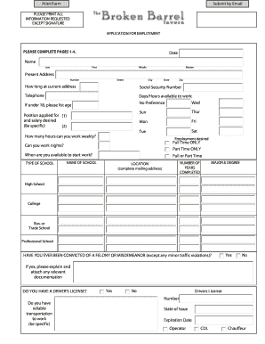 Application for Employment
